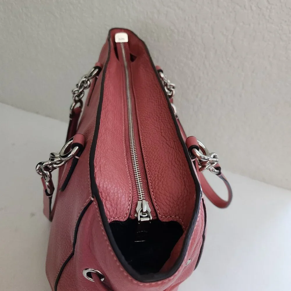 Like New Coach Elle Dusty Pink Leather Shoulder Bag Purse